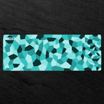 Geometric Gaming Mat - Cyan