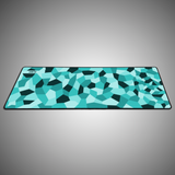 Geometric Gaming Mat - Cyan