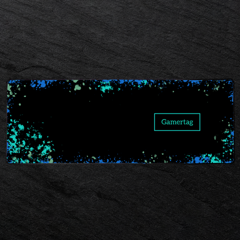 Paint Splatter Gaming Mat - Blue